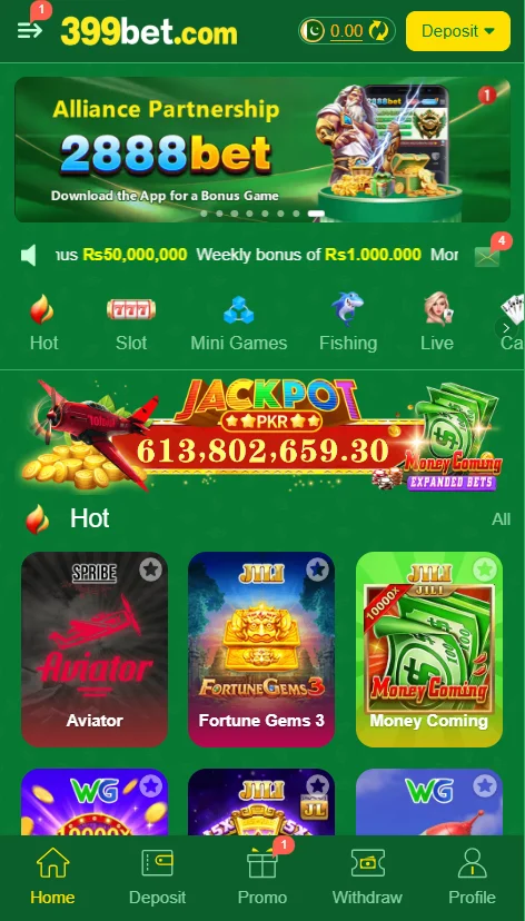 399bet Game Interface
