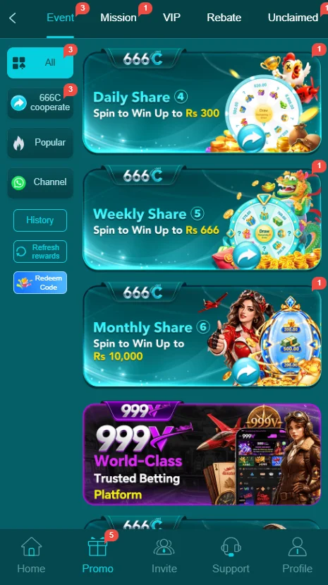C666 Game App Promotions