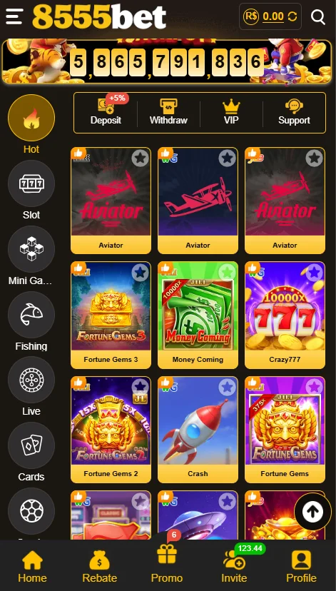 bet8555 Game App Interface
