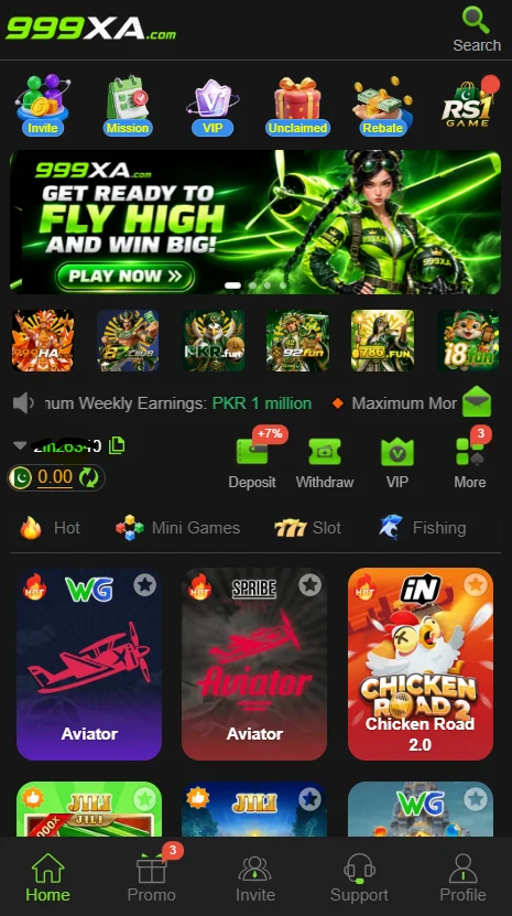 999xa Game Dashboard Interface