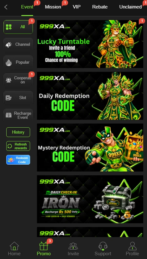 999xa APP Promotions