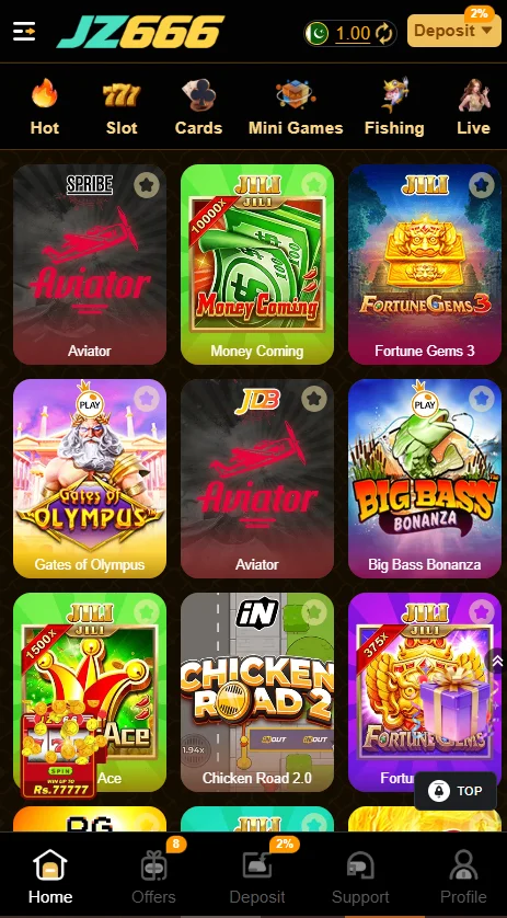 JZ666 Game APK  Interface
