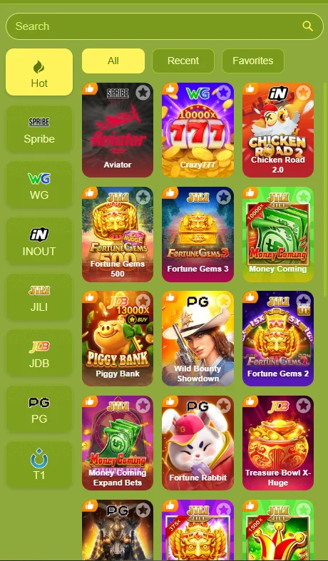 MF777 Game App Types