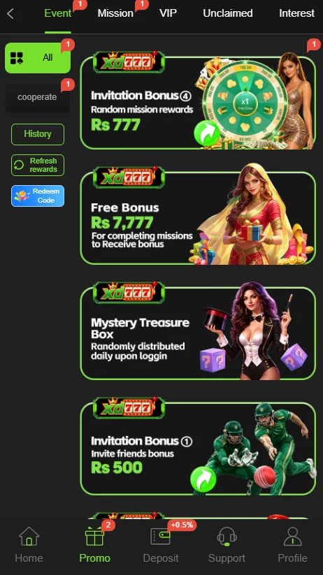 XD777 Game App Promotions
