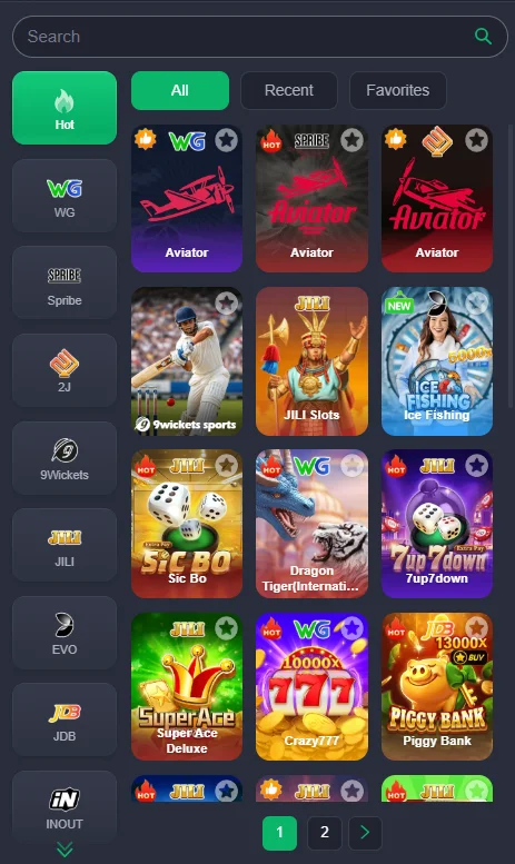 Y77 Game APK Interface