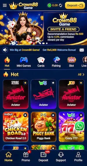 Crown88 Game APK Interface