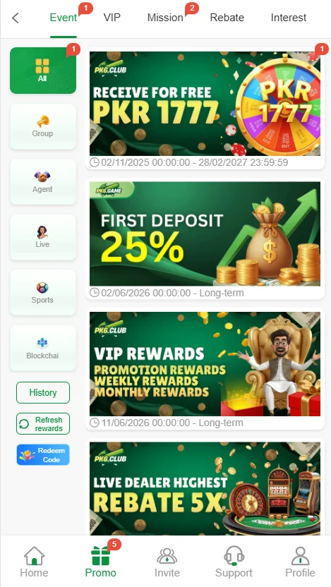 PK6 Game Promotions